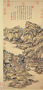 Herbstberge von Wang Yuanqi
