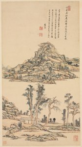 Landschaft im Farb-Stil von Ni Zan
