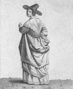 Die Frau eines Kaufmanns - Kleidung angesehener Bürger im Jahr 1640, 1807 von Warren