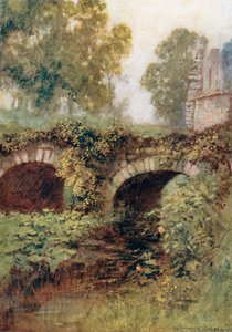 Eine Brücke, Fountains Abbey von Warwick (after) Goble