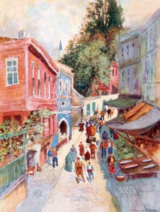 Straßenszene, Top-Khaneh von Warwick (after) Goble