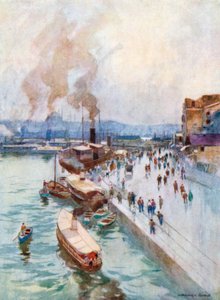 Der Kai in Galata von Warwick (after) Goble