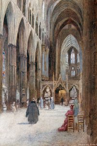 Westminster Abbey: Schiff und Chor von Westen von Warwick (after) Goble