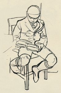 Junge beim Lesen, um 1900