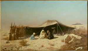 Araber in der Wüste beim Lesen des Korans von Wassili W. Werestschagin