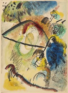 Aquarell IX (Mit schwarzen Strichen) von Wassily Kandinsky