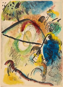 Aquarell IX (Mit schwarzen Strichen) von Wassily Kandinsky