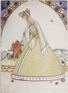 Dame mit Reifrock