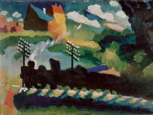 Eisenbahn bei Murnau von Wassily Kandinsky