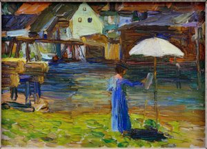 Kallmünz – Gabriele Münter beim Malen I