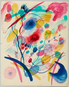 Komposition in Rot, Blau, Grün und Gelb von Wassily Kandinsky