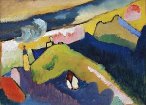 Murnau, Berglandschaft mit Kirche