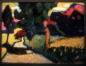 "Sommerlandschaft" Gemälde von Vassily Kandinsky (oder Wassily Kandinski oder Kandinskij) von Wassily Kandinsky