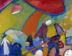 Strandszene - Gemälde von Vassily Kandinsky