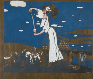 Skizze für ein Plakat für eine französische Brauerei von Wassily Kandinsky