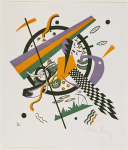 Kleine Welten IV. Gemälde von Vassily Kandinsky (oder Wassily Kandinski oder Kandinskij) von Wassily Kandinsky