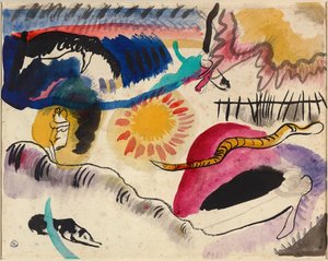Aquarell Nr. 3 Liebesgarten, 1911-1912 von Wassily Kandinsky