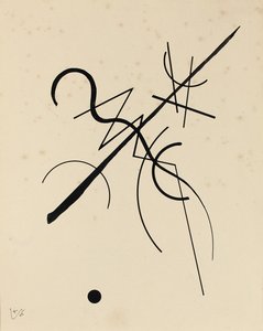 Zeichnung für Punkt und Linie zu Fläche von Wassily Kandinsky