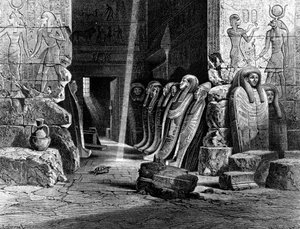 Innenraum des Tempels Apet, Karnak, 1881