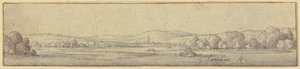 Eine Donau-Landschaft von Wenceslaus Hollar