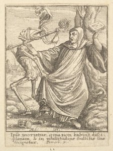 Abt, aus dem Totentanz von Wenceslaus Hollar
