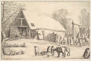 Anbetung der Könige, nach Augustin Braun, 1646 von Wenceslaus Hollar