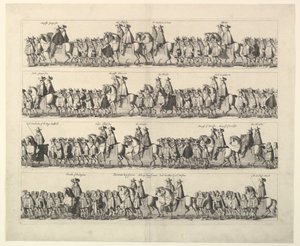 Krönungsprozession von Karl II. durch London, 1662 von Wenceslaus Hollar