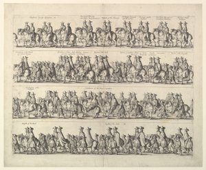 Krönungsprozession von Karl II. durch London von Wenceslaus Hollar