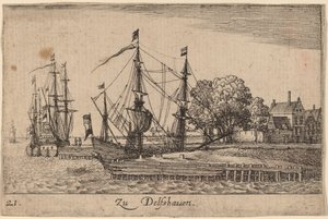 Delfshaven von Wenceslaus Hollar