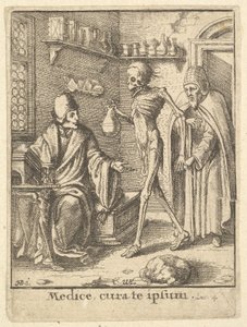 Doktor, aus dem Totentanz von Wenceslaus Hollar