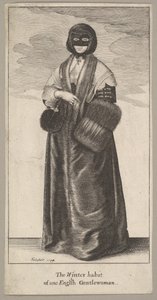 Englische Dame im Winterkostüm Das Wintergewand einer englischen Dame, 1644