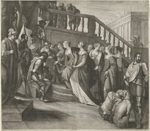 Esther vor Ahasveros von Wenceslaus Hollar