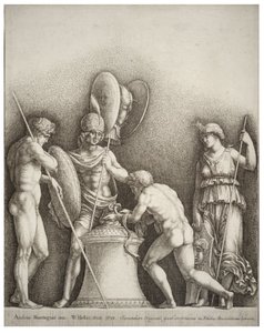 Vier klassische Figuren, nach Mantegna von Wenceslaus Hollar