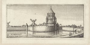 Ansicht des Kleinen Houtpoort in Haarlem von Wenceslaus Hollar