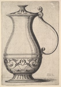 Krug mit Arabesken am Boden, 1625-77