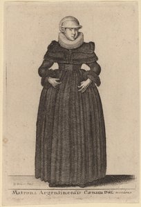 Matrona Argentinensis Caenam Dni Accedens e des Nymphs von Wenceslaus Hollar