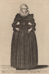 Matrona Argentinensis Caenam Dni Accedens e des Nymphs von Wenceslaus Hollar