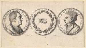 Medaillons mit Porträts von Sebald Beham und Anna Beham, 1647