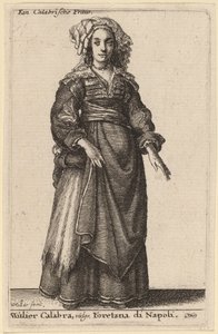 Mulier Calabra, Vulgo, Foretana di Napoli von Wenceslaus Hollar