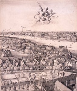 Panoramablick auf London, ca. 1670