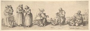 Sechs Männer und Frauen Bettler, 1630 von Wenceslaus Hollar