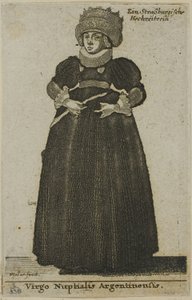 Straßburger Frau im Hochzeitskleid von Wenceslaus Hollar