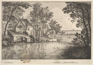 Der Angler, 1650 von Wenceslaus Hollar