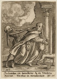 Der Mönch und der Tod von Wenceslaus Hollar