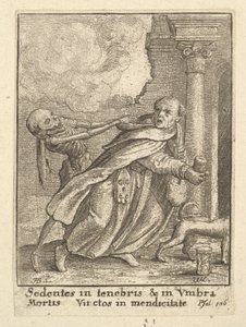 Der Mönch, aus dem Totentanz, 1651 von Wenceslaus Hollar