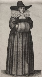 Die verschiedenen Gewänder englischer Frauen, von der Adligen bis zur Landfrau..., 1640