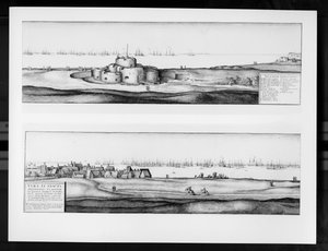 Die Stadt und Burg von Deal, Kent von Wenceslaus Hollar