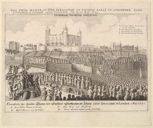 Die wahre Art der Hinrichtung von Thomas Earle of Strafford, 1641