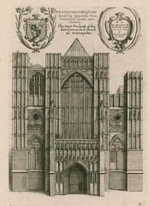 Die westliche Aussicht auf die ehemalige Klosterkirche von Westminster, London von Wenceslaus Hollar
