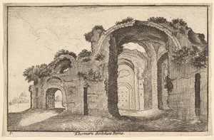 Thermaru Diocletiani Ruinen der Diokletiansthermen, 1651 von Wenceslaus Hollar